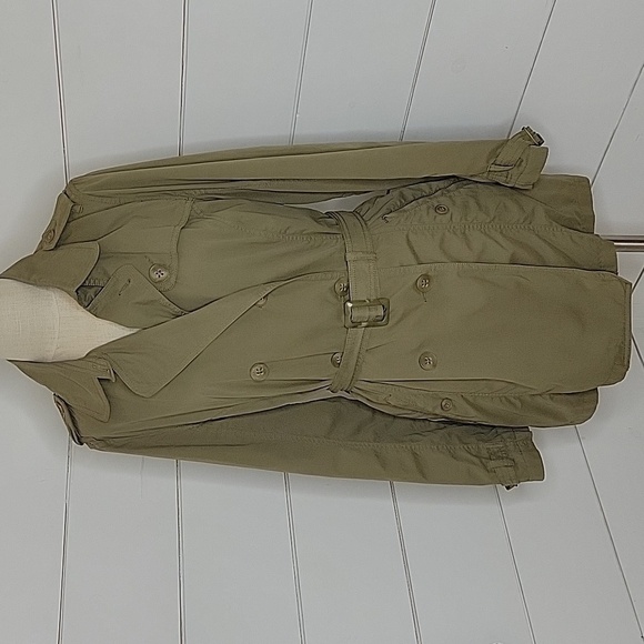 Montego size 44 EU (14 US) army green trench coat - Picture 1 of 4